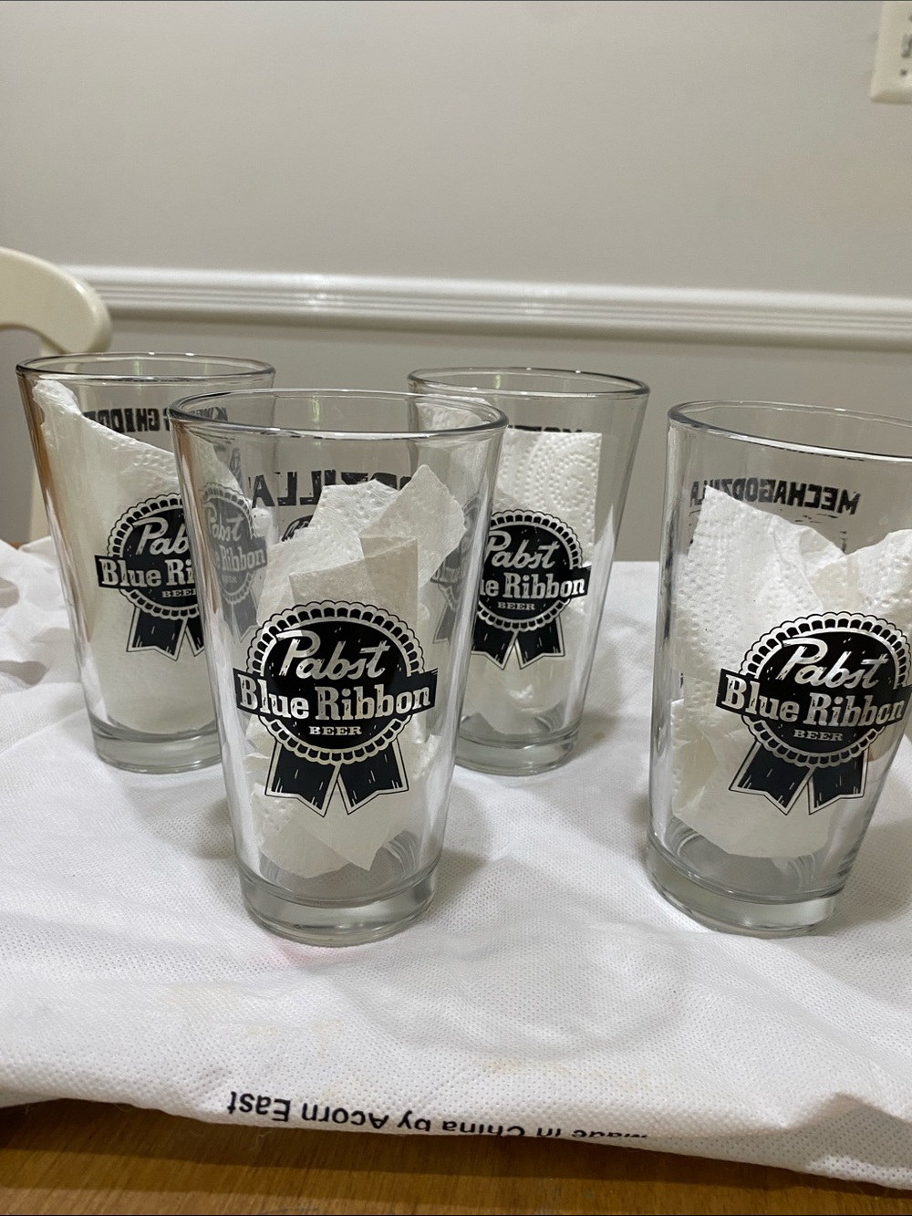Set of 4 Godzilla Kaiju Illustration Pint Glasses - Clear with Black Artwork. - Picture 6 of 9